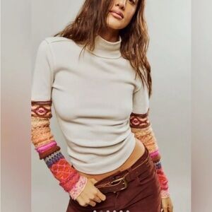 Anthropologie Free People cuff shirt size XS